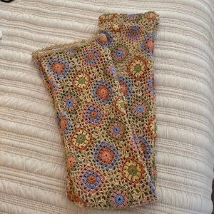 GHANDA crochet flare pants NWT